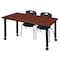 Regency Tables > Height Adjustable > Rectangular Mobile Table & Chair Sets, 48 W, 30 L, 23-34 H, Cherry MT4830CHAPCBK45BK - alternate 1